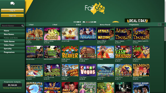 Fair Go Casino Homepage