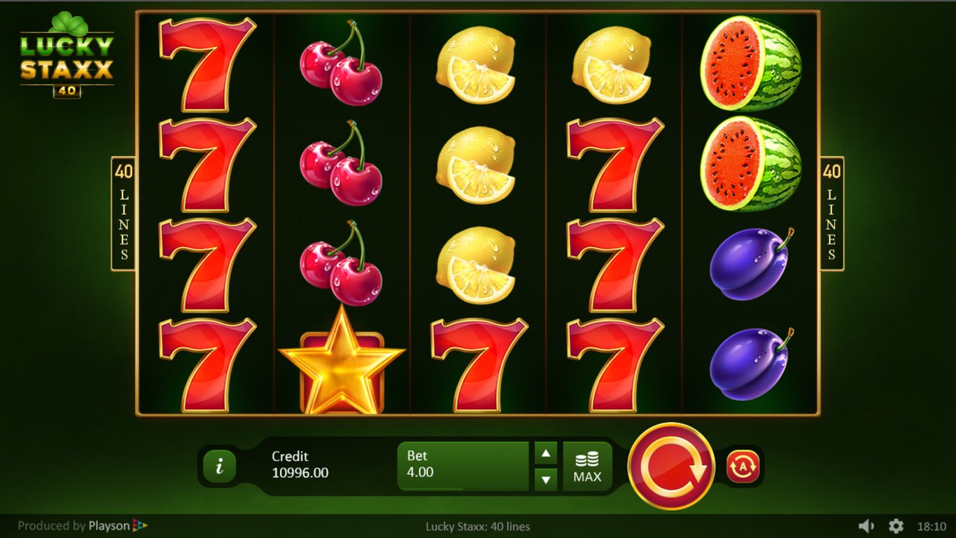 Lucky Staxx 40 Lines Slot Game