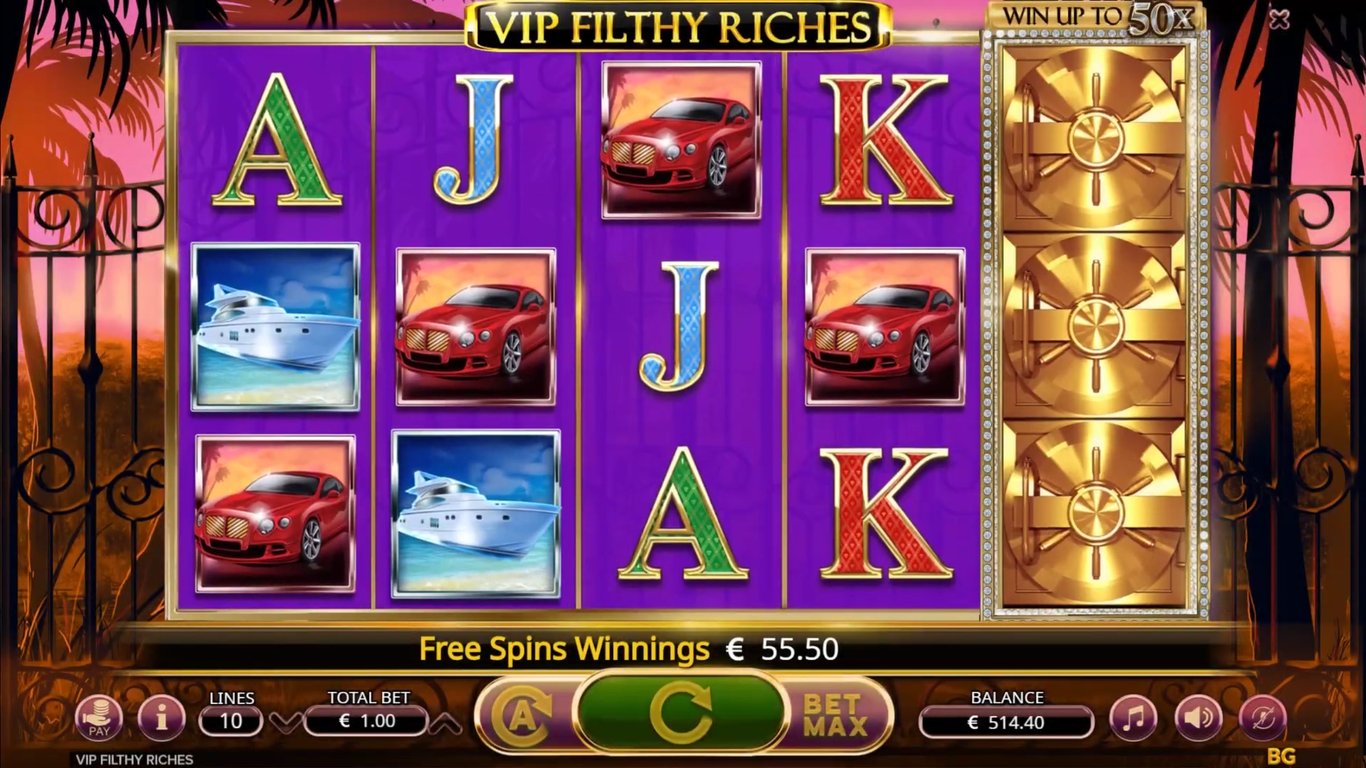 VIP Filthy Riches Slot Game