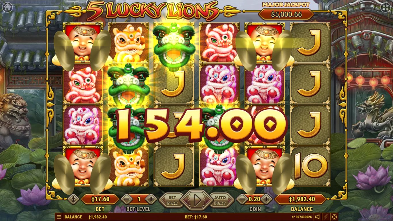 5 Lucky Lions Slot Game