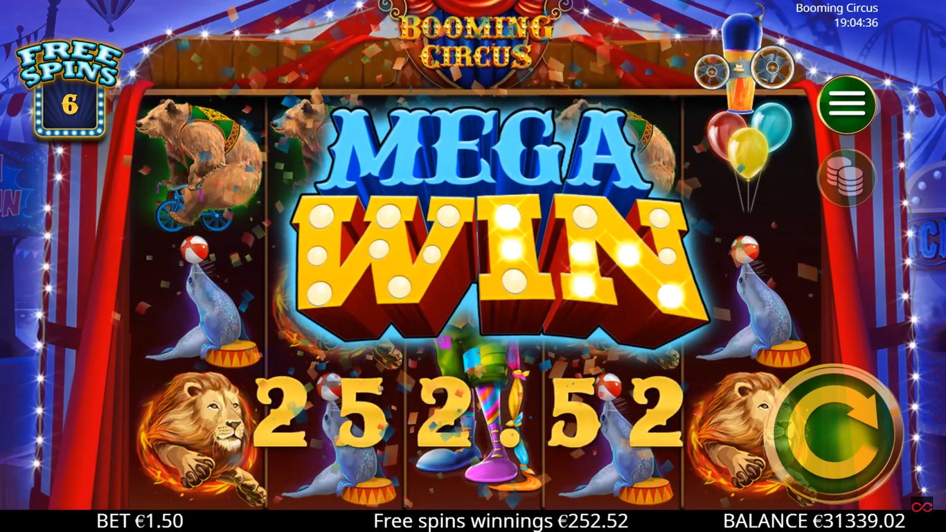Booming Circus Slot Game