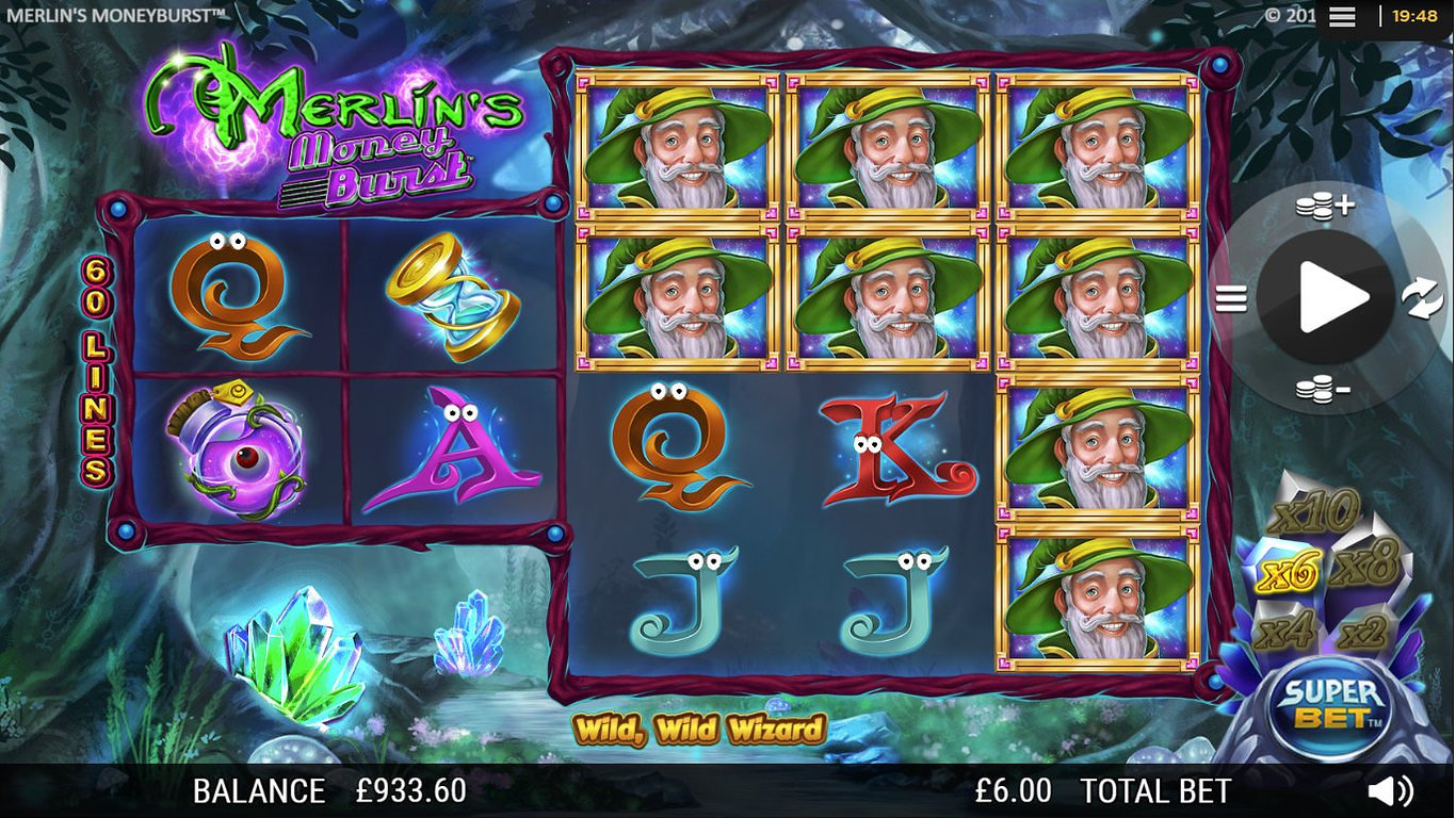 Merlins Moneyburst Slot Game