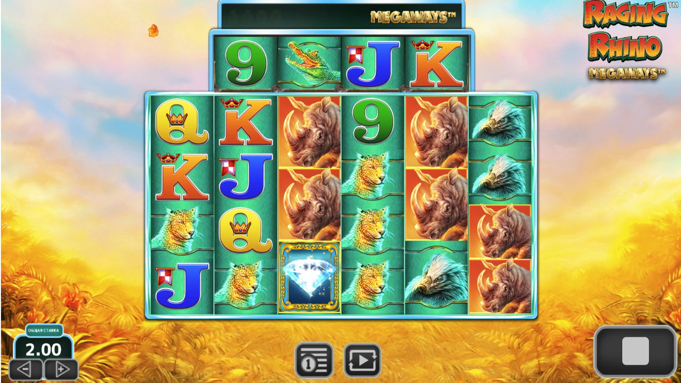 Raging Rhino Megaways Slot Game